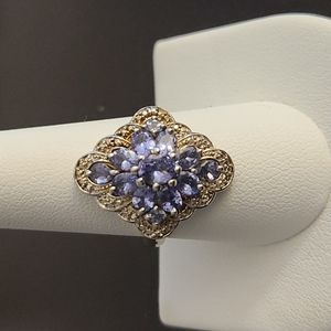 Tanzanite ring size 9 sterling silver